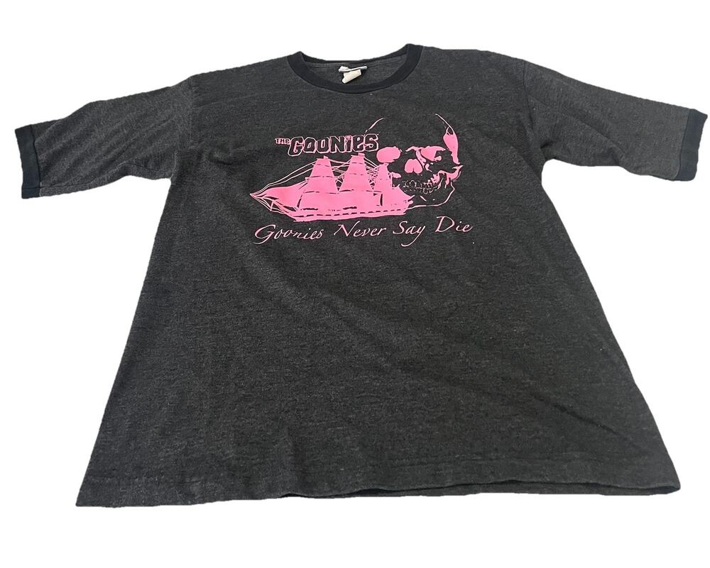 Vintage Goonies Ringer T Shirt Medium M Y2K Movie Made In USA Ripple Junction
